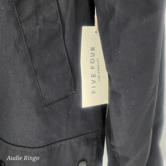 Five Four O’Leary Black Utility Jacket Corduroy Collar NWT Large - Picture 5 of 13